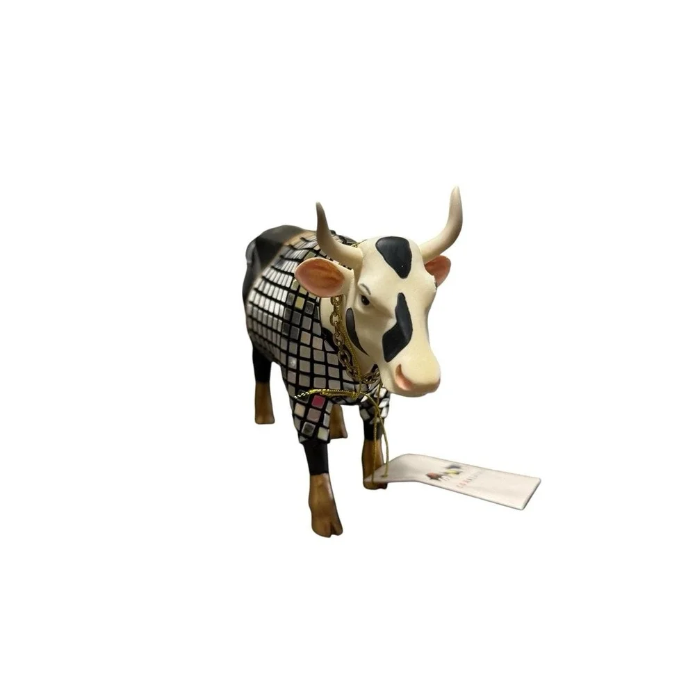 Westland Cow Parade Disco Cow 2001 Decorative figure #9134 w/Box & Tag